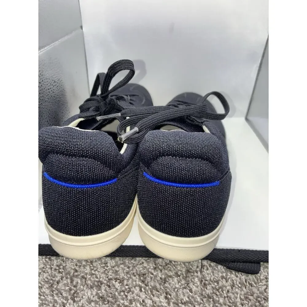 Rothy's RS01 Mens 12 Black Knit Lace Up Sneaker Sustainable Washable Shoe Breath